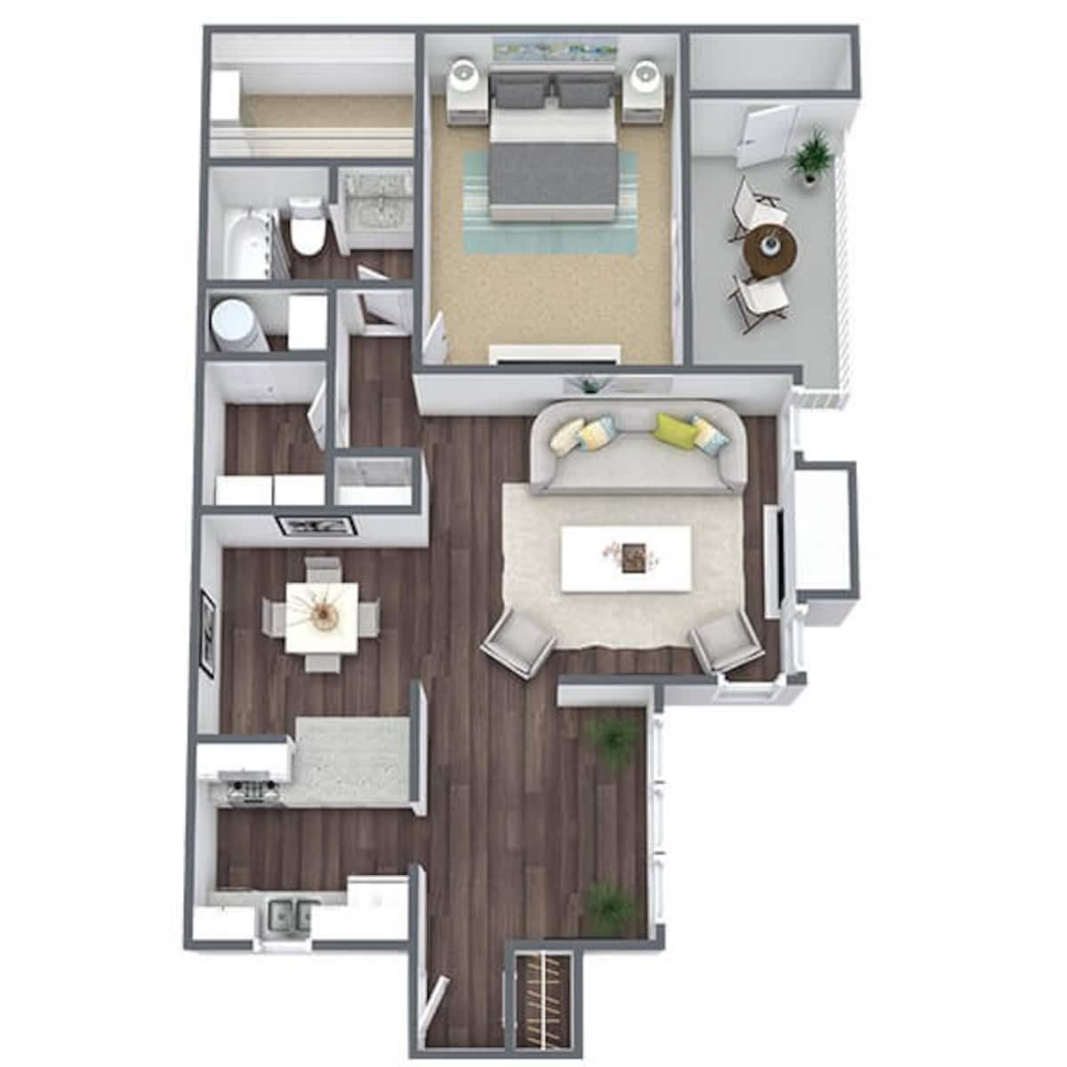 Floorplan diagram for A5 | Cypress, showing 1 bedroom