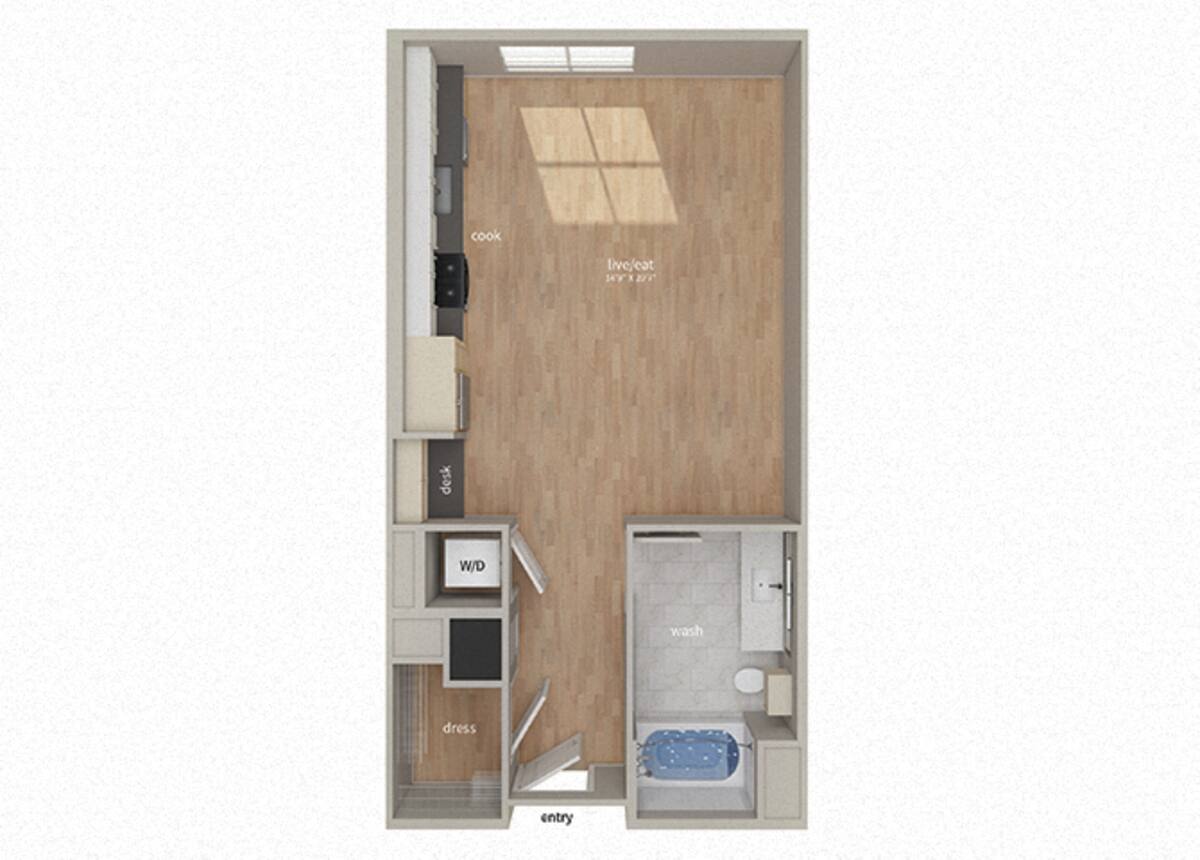 Floorplan diagram for S1, showing Studio
