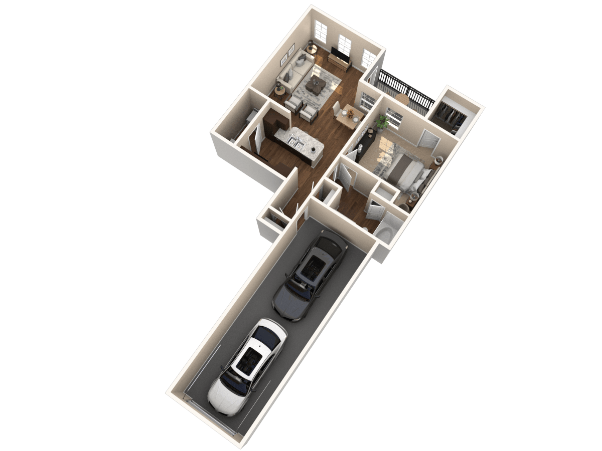 Floorplan diagram for A 1 Lower, showing 1 bedroom