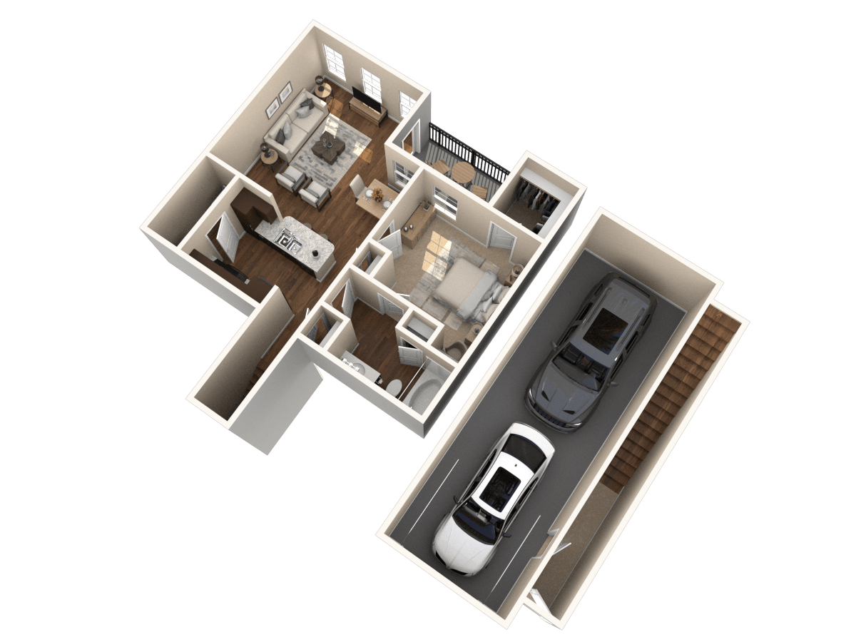Floorplan diagram for A 1 Upper, showing 1 bedroom
