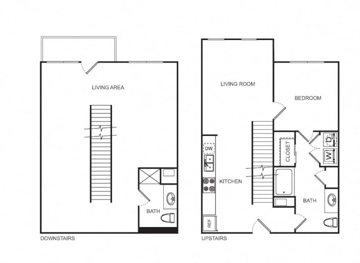 Floorplan diagram for A10, showing 1 bedroom