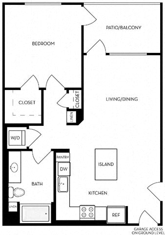 Floorplan diagram for A2, showing 1 bedroom