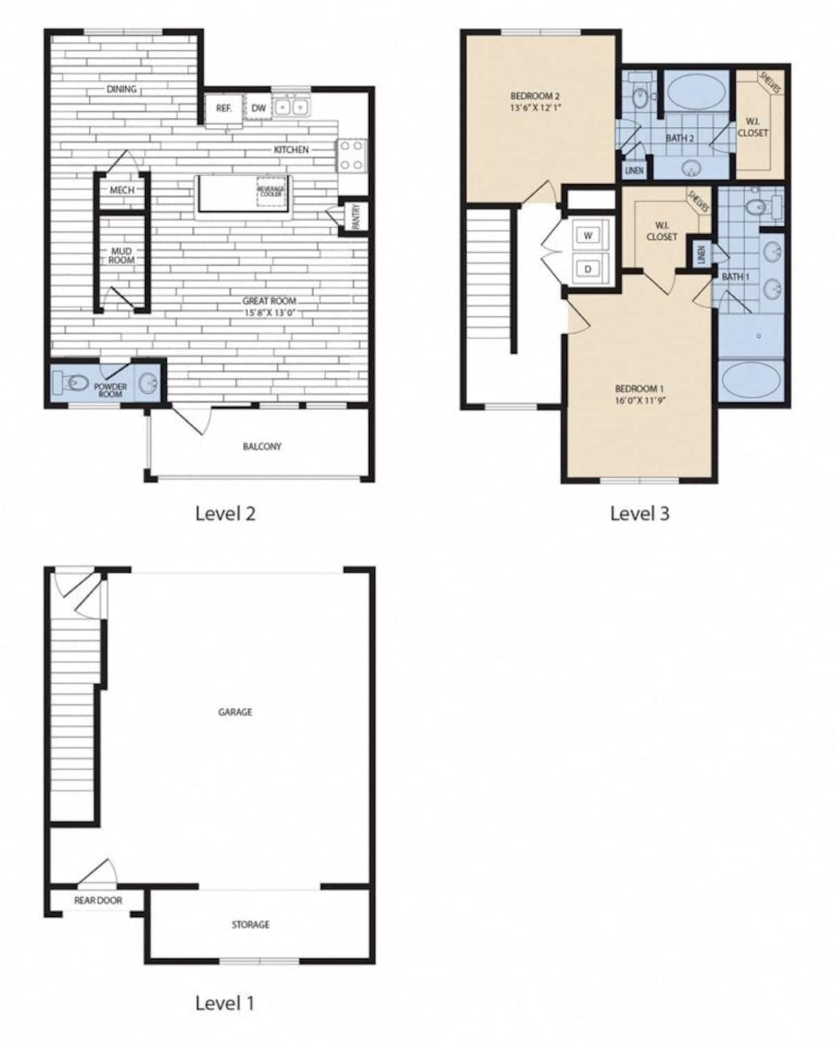 Floorplan diagram for B7, showing 2 bedroom