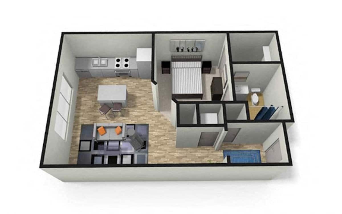 Floorplan diagram for A1, showing Studio