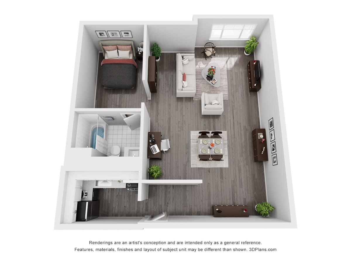 Floorplan diagram for Krog, showing Studio
