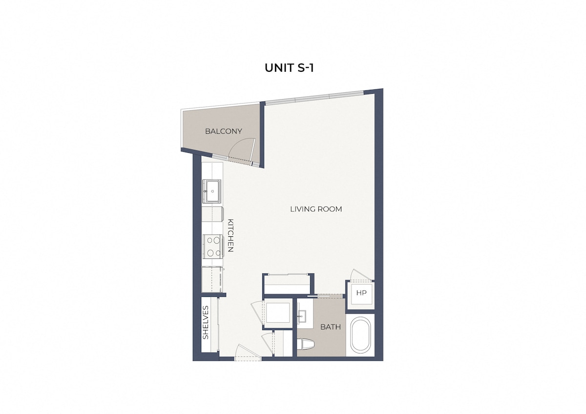 Floorplan diagram for S1, showing Studio