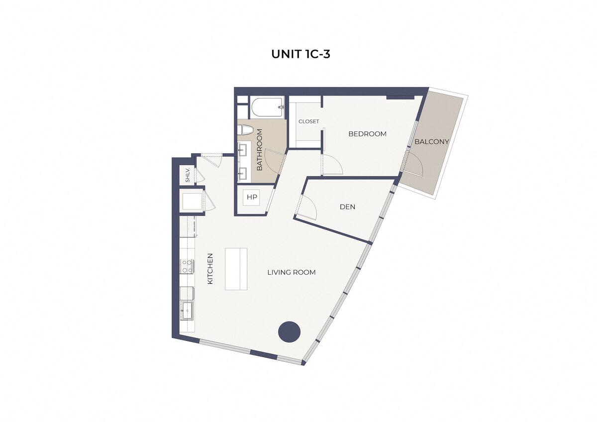 Floorplan diagram for A7, showing 1 bedroom