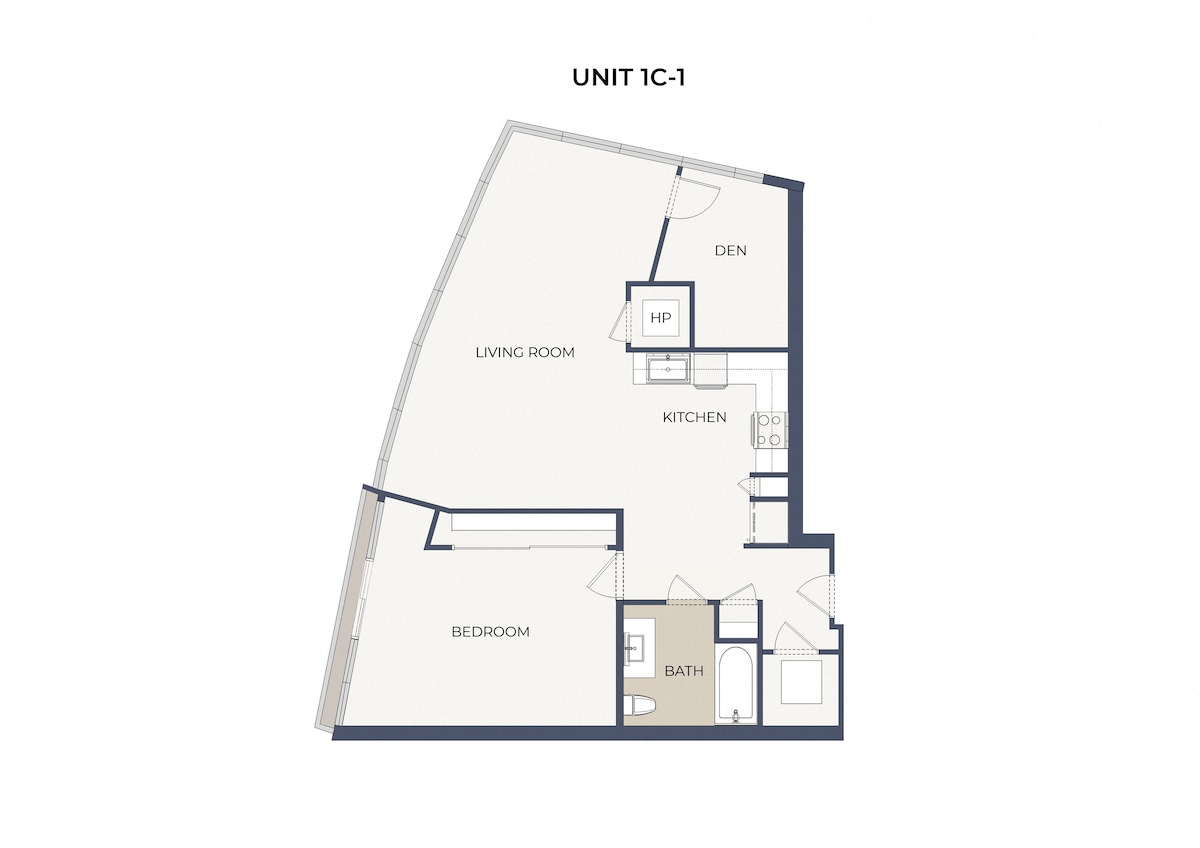 Plano de A5, que muestra 1 dormitorio