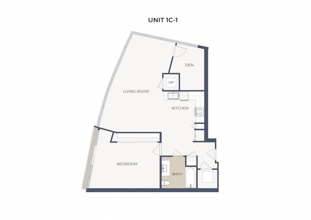 Floorplan diagram for A5, showing 1 bedroom