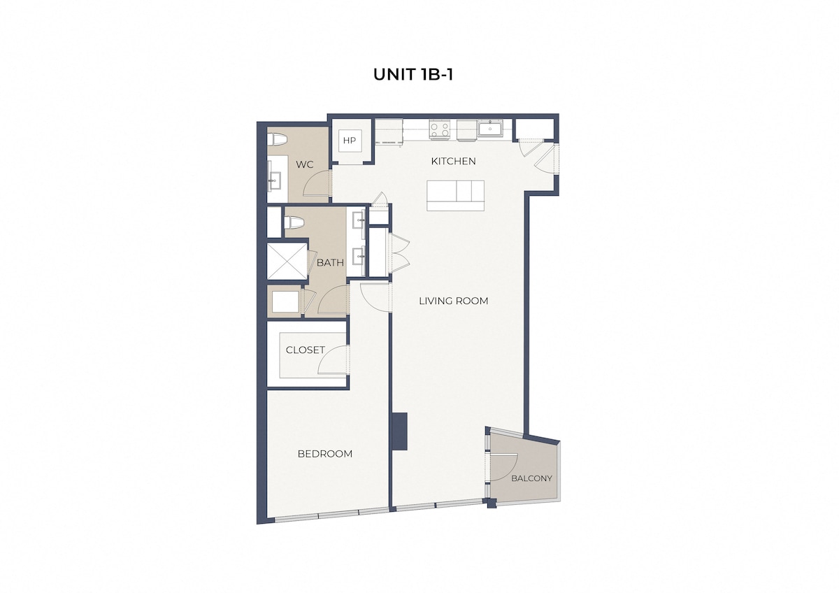 Floorplan diagram for A4, showing 1 bedroom