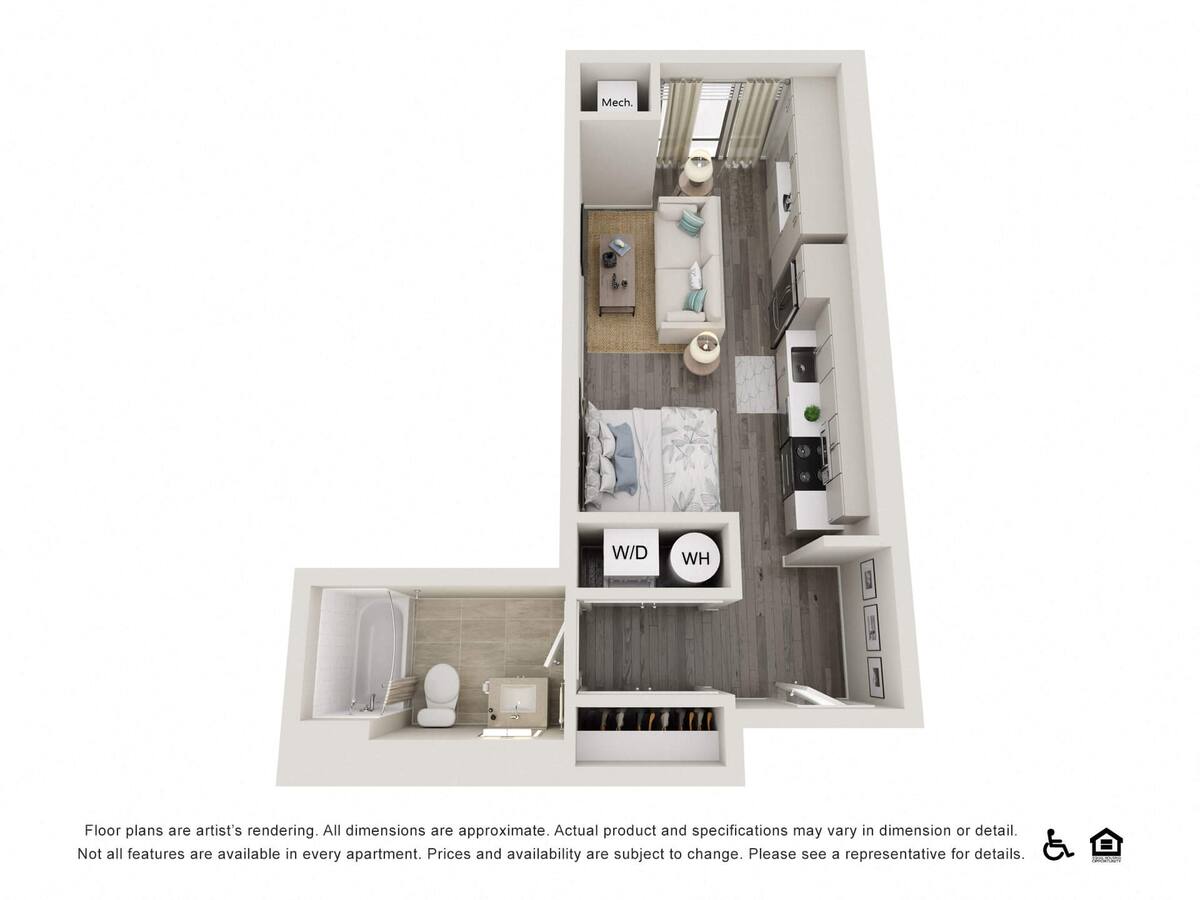 Floorplan diagram for Studio C, showing Studio