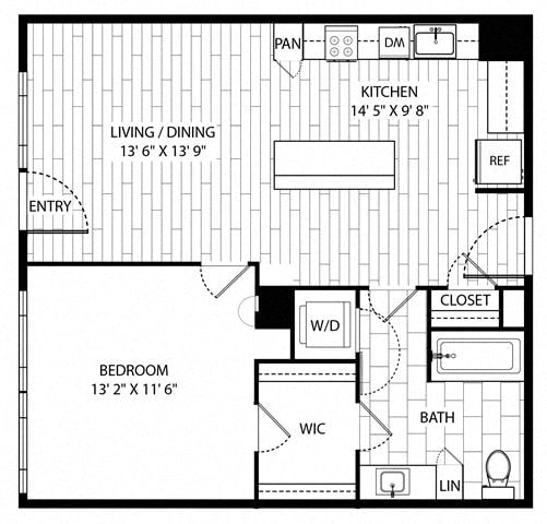 Floorplan diagram for Laurel, showing 1 soverom