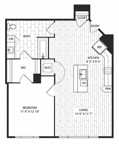 Floorplan diagram for Toyon, showing 1 soverom