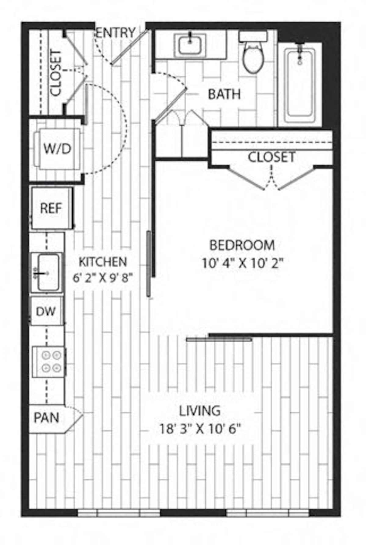Floorplan diagram for Fir, showing Studio