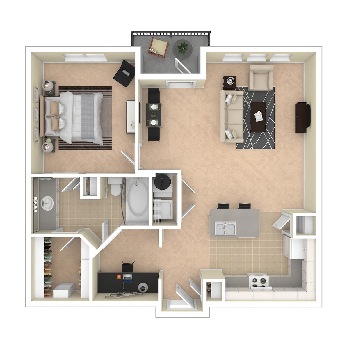 Floorplan diagram for A4, showing 1 bedroom