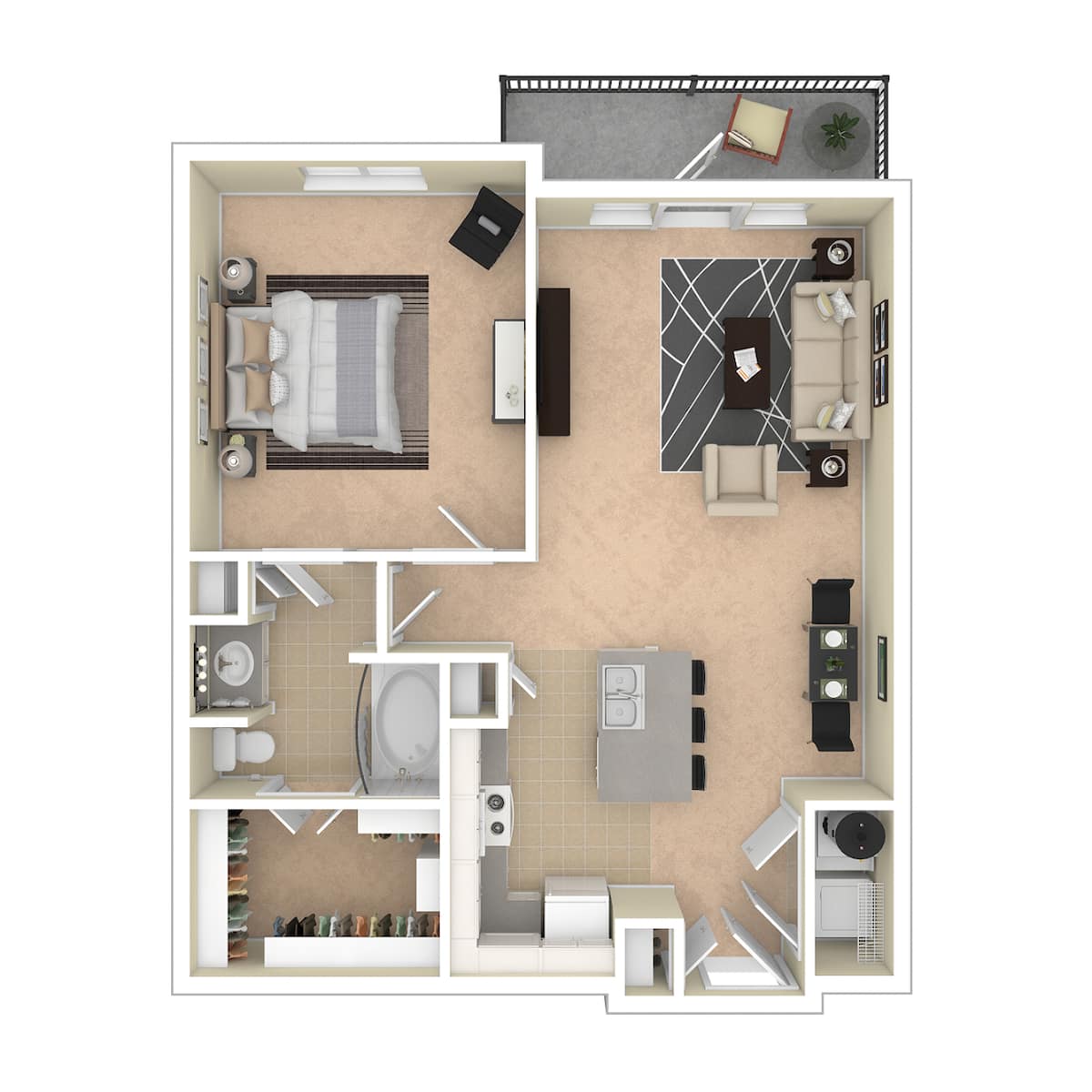 Floorplan diagram for A2, showing 1 bedroom
