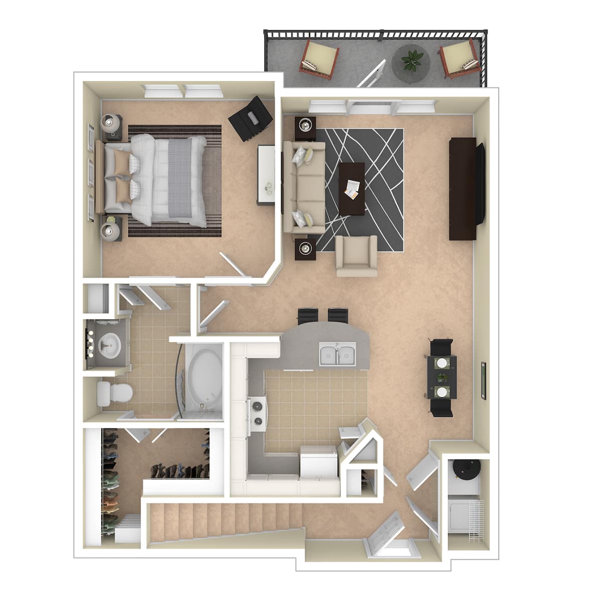 Floorplan diagram for A2.1, showing 1 bedroom