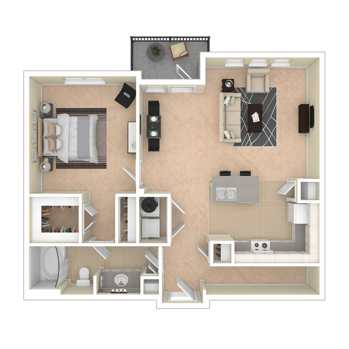 Floorplan diagram for A5, showing 1 bedroom