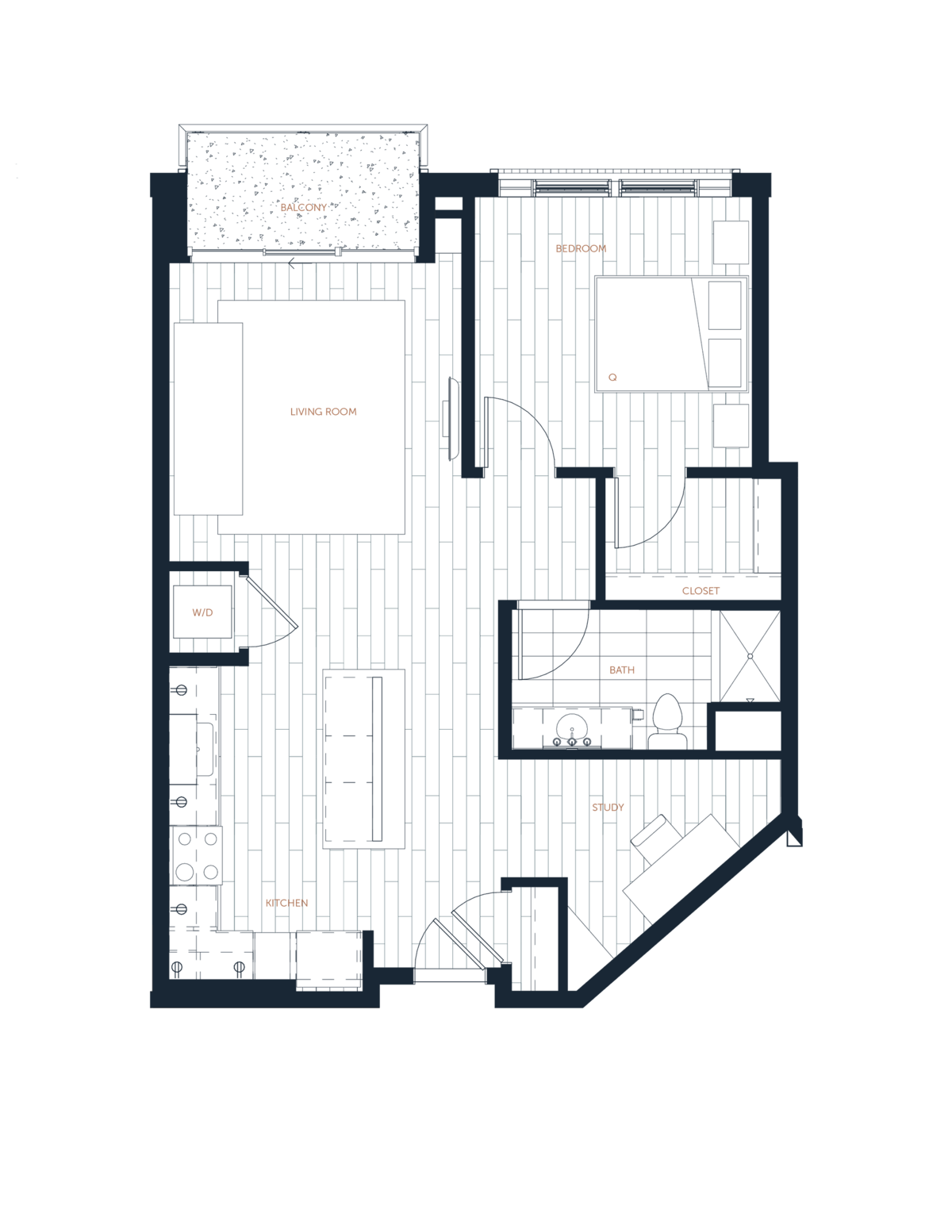 Floorplan diagram for A7, showing 1 bedroom