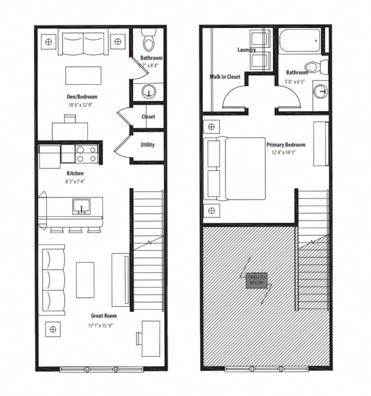 Floorplan diagram for L1, showing Studio