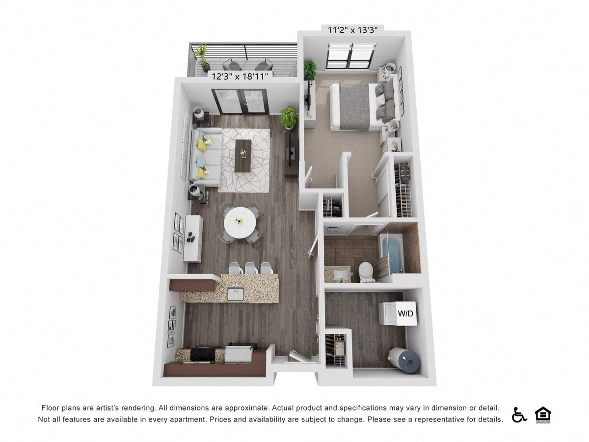 Floorplan diagram for A6, showing 1 bedroom