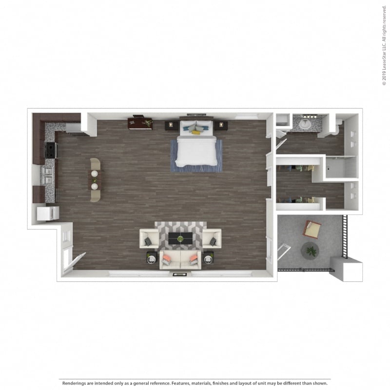 Floorplan diagram for Loft, showing Studio
