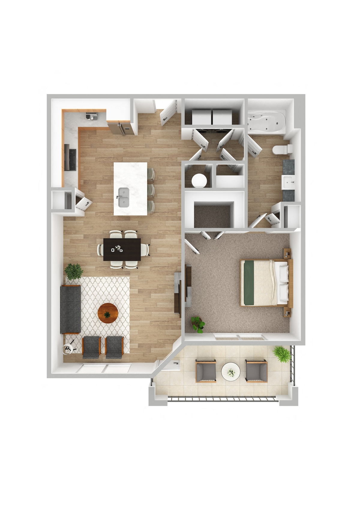 Floorplan diagram for A2, showing 1 bedroom