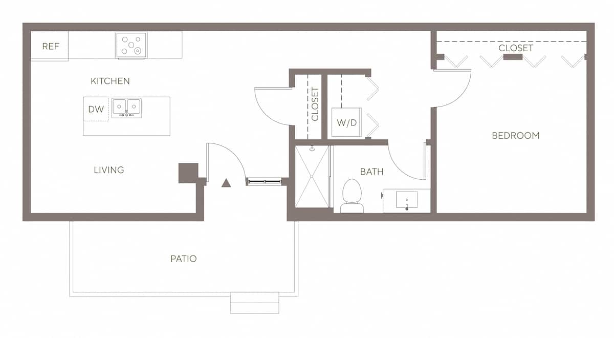 Floorplan diagram for A7 - Flats, showing 1 bedroom