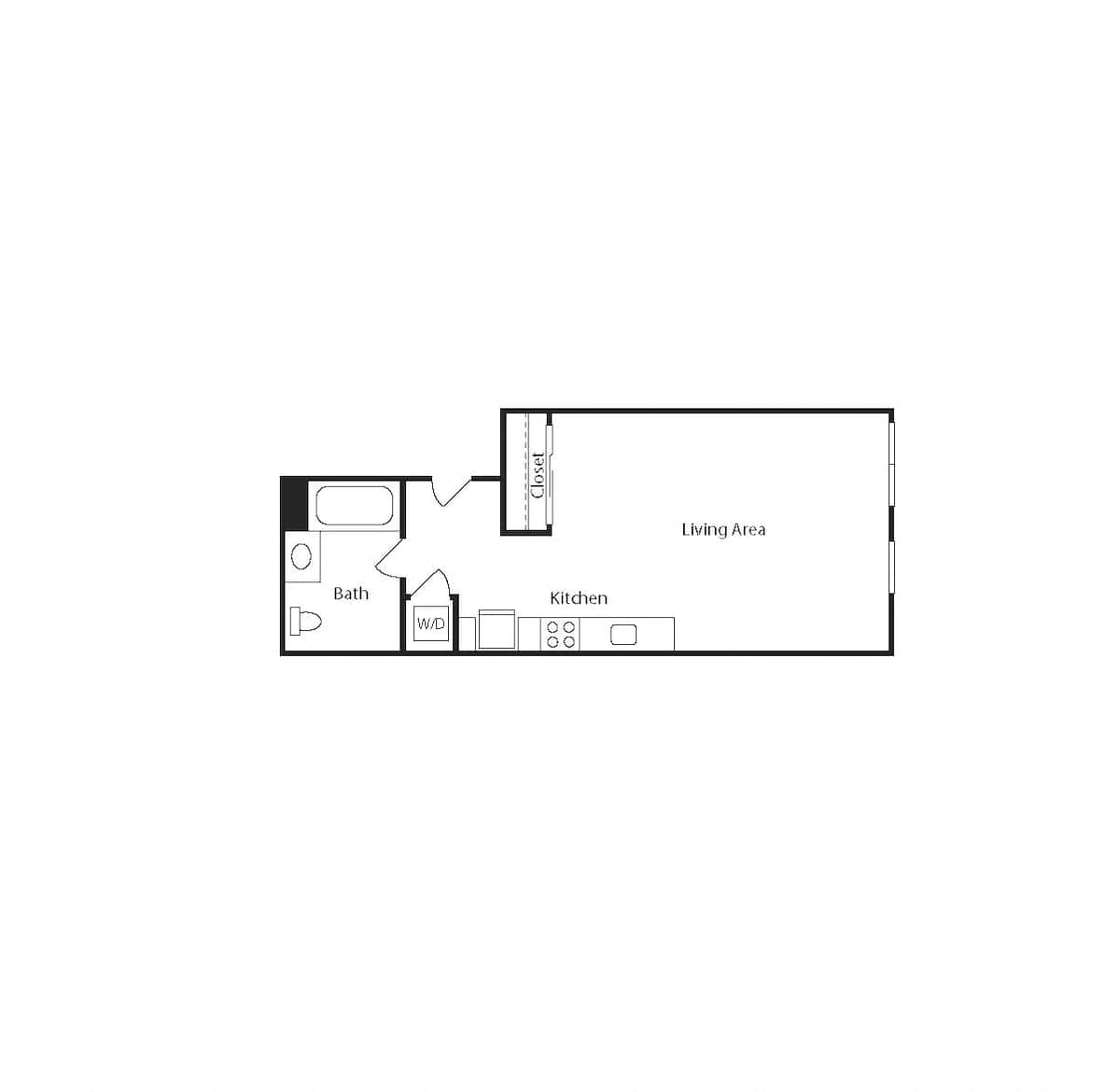 Floorplan diagram for S2, showing Studio