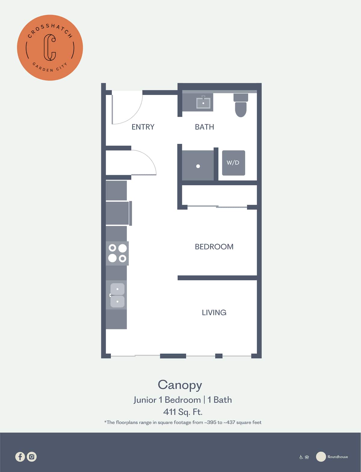 Floorplan diagram for Canopy, showing Studio
