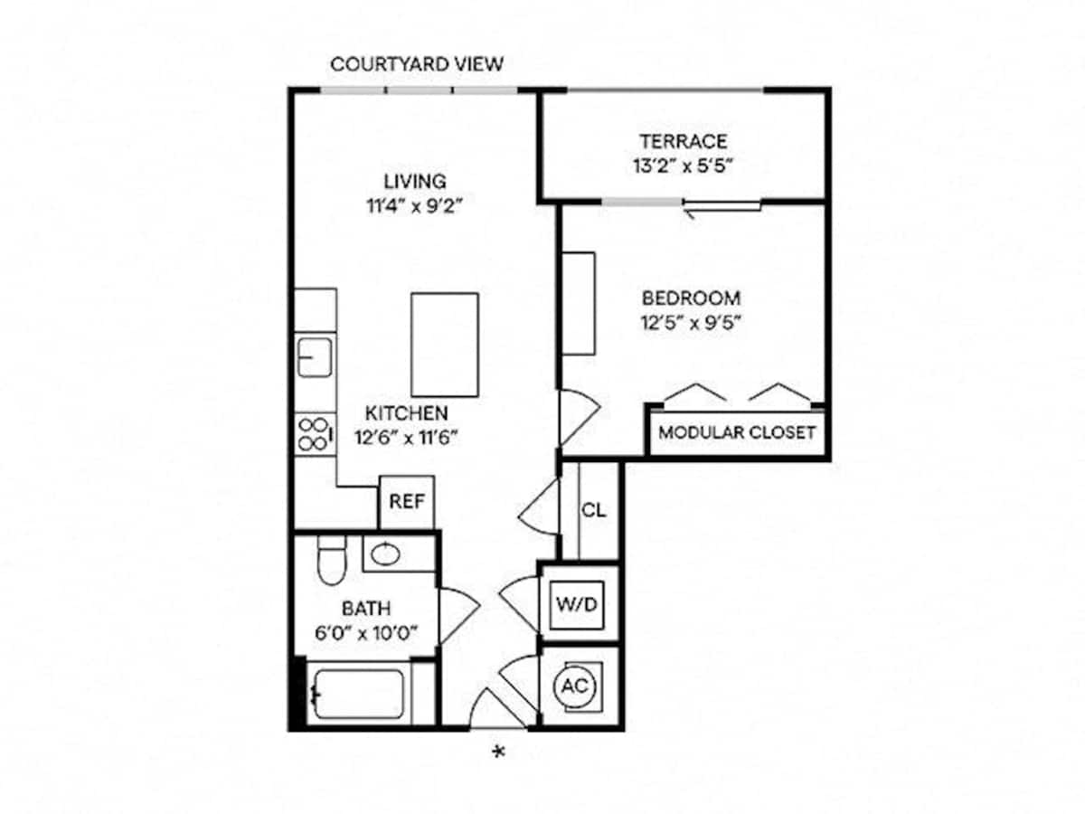 Floorplan diagram for S6, showing Studio