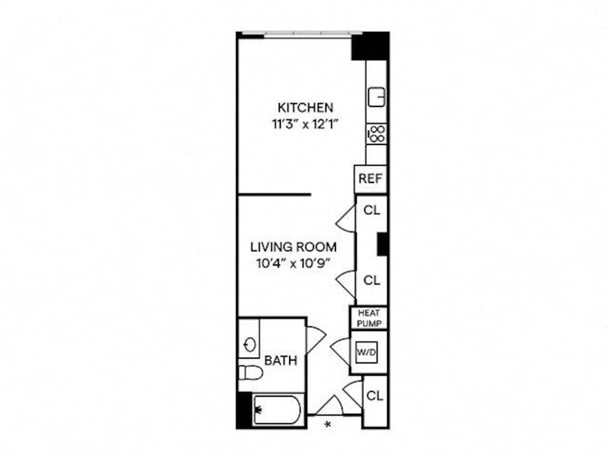 Floorplan diagram for S2, showing Studio