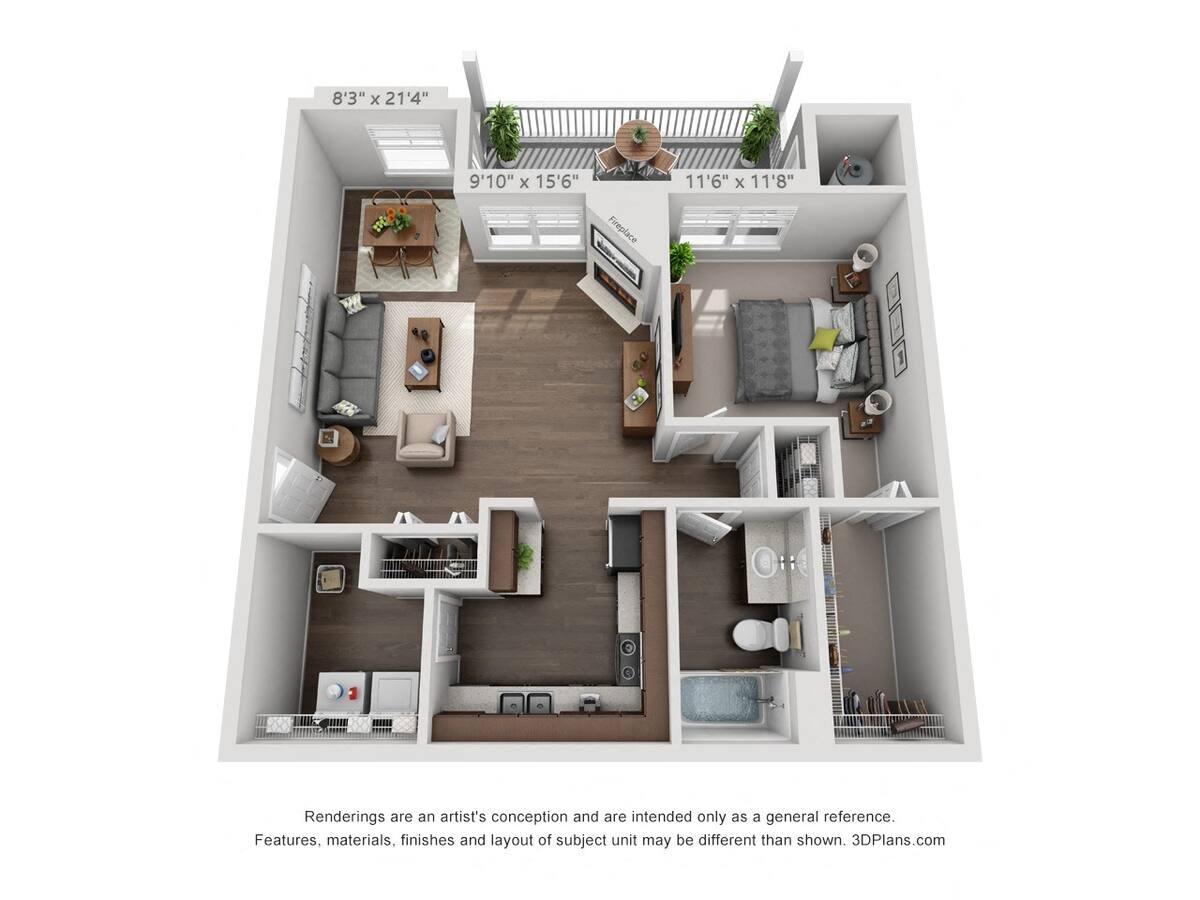 Floorplan diagram for A2, showing 1 bedroom
