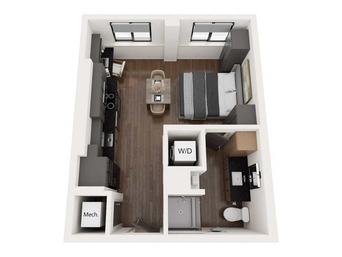 Floorplan diagram for S3, showing Studio