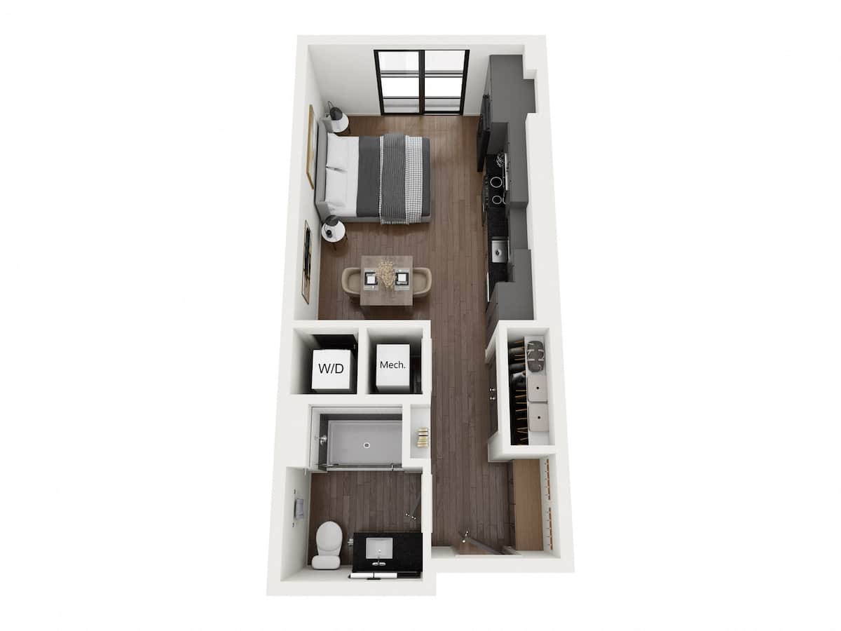 Floorplan diagram for S1, showing Studio