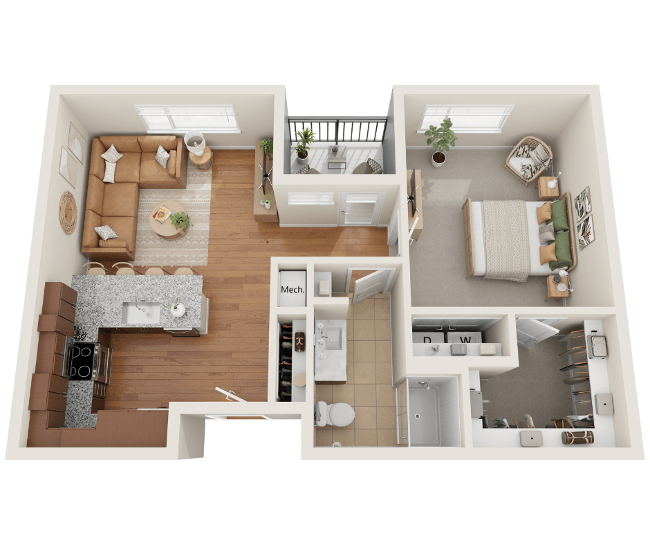 Plano de A, que muestra 1 habitación