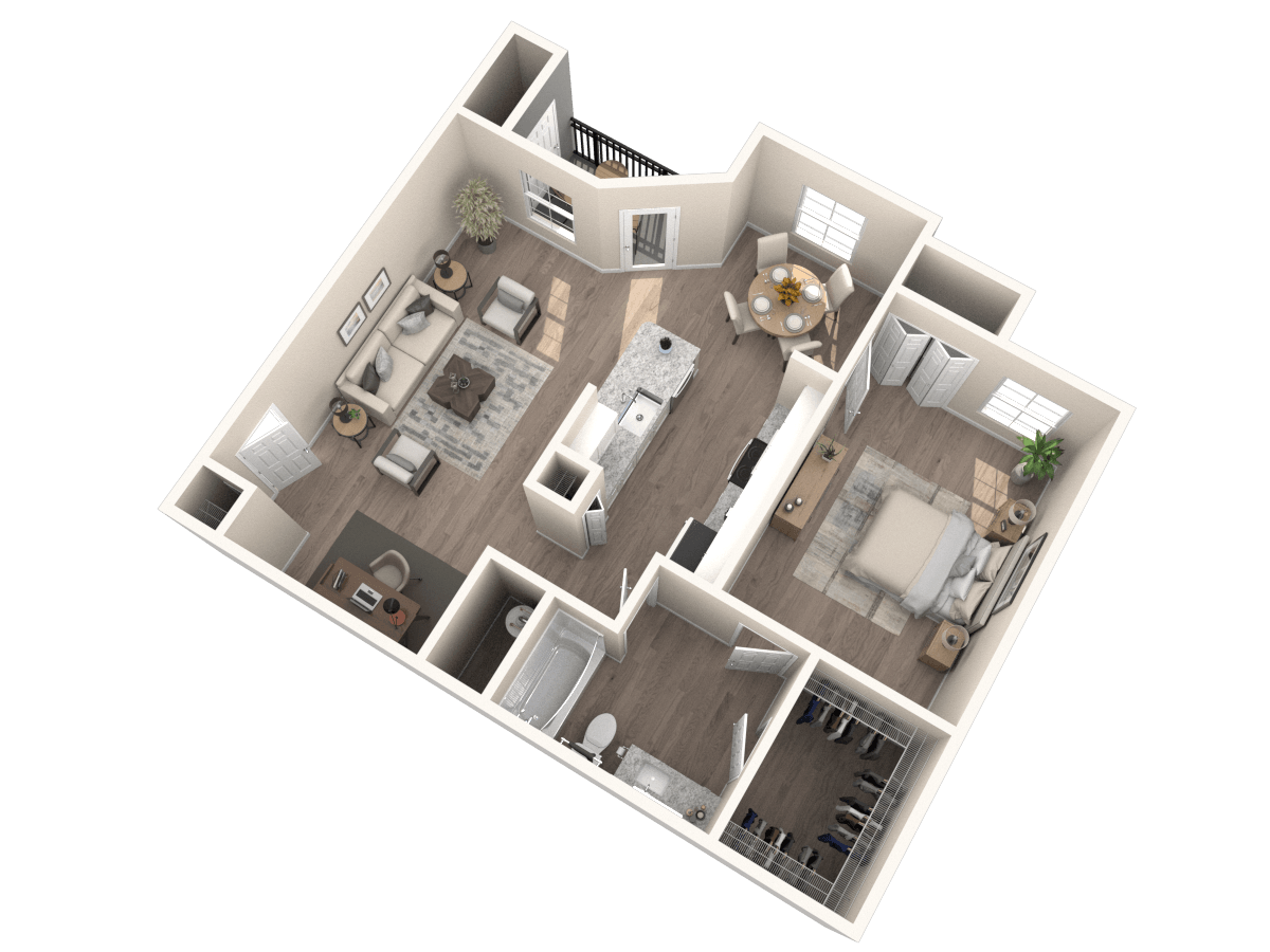 Floorplan diagram for A2, showing 1 bedroom