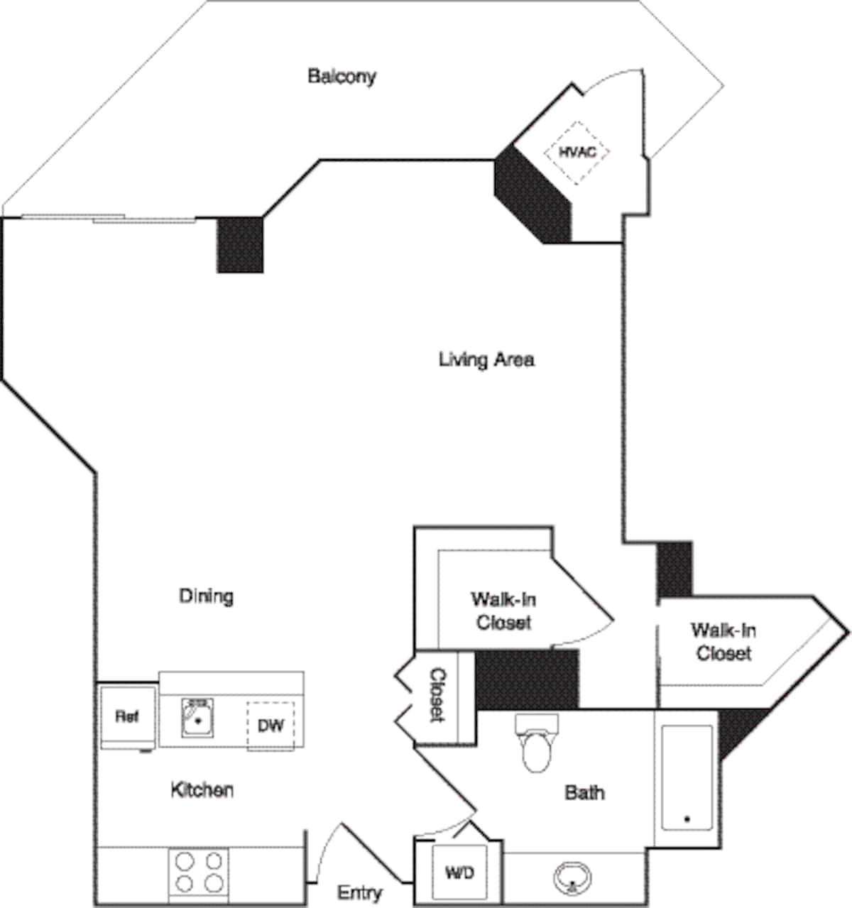 Floorplan diagram for Pine, showing Studio