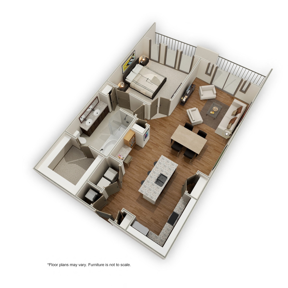 Floorplan diagram for A14, showing 1 bedroom