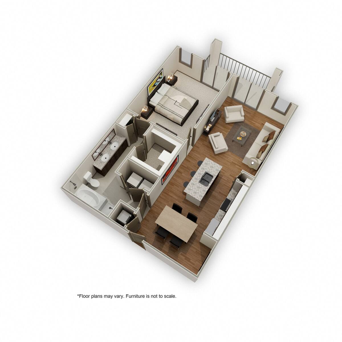 Floorplan diagram for A15, showing 1 bedroom