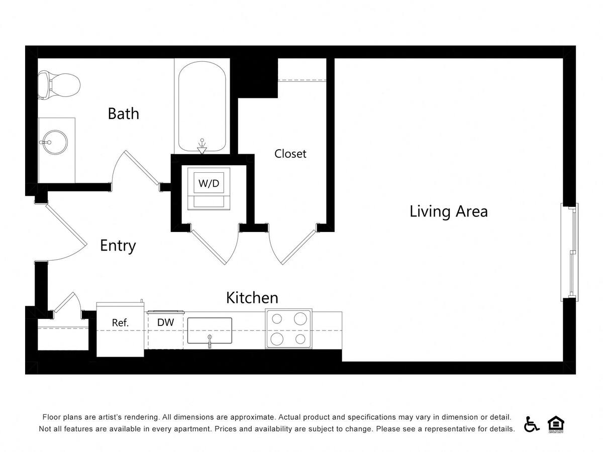 Floorplan diagram for S1, showing Studio