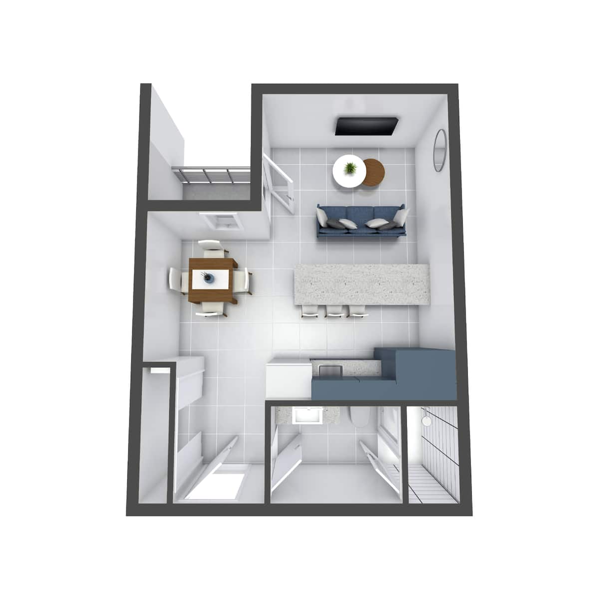 Floorplan diagram for Studio C, showing Studio