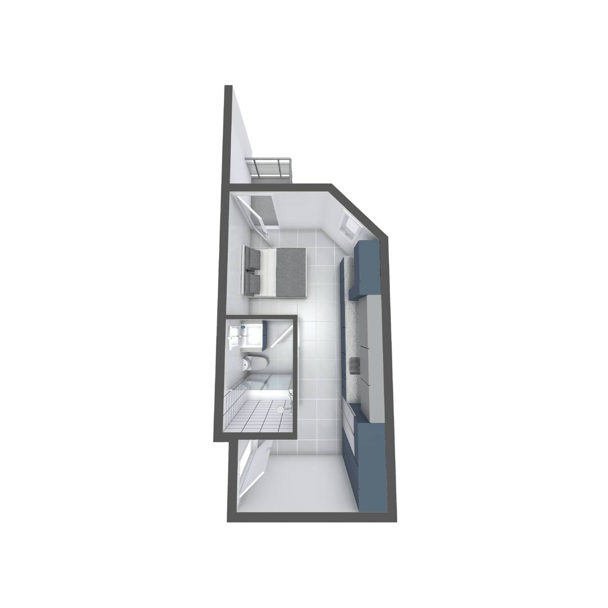 Floorplan diagram for Studio D, showing Studio