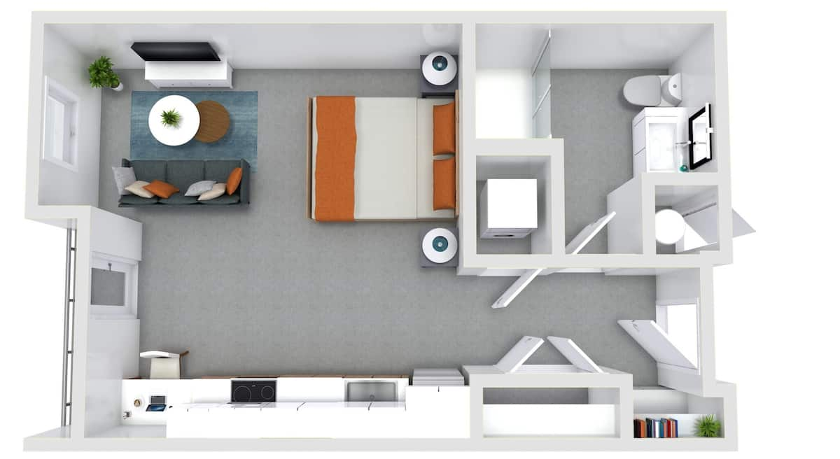 Floorplan diagram for S1.2, showing Studio