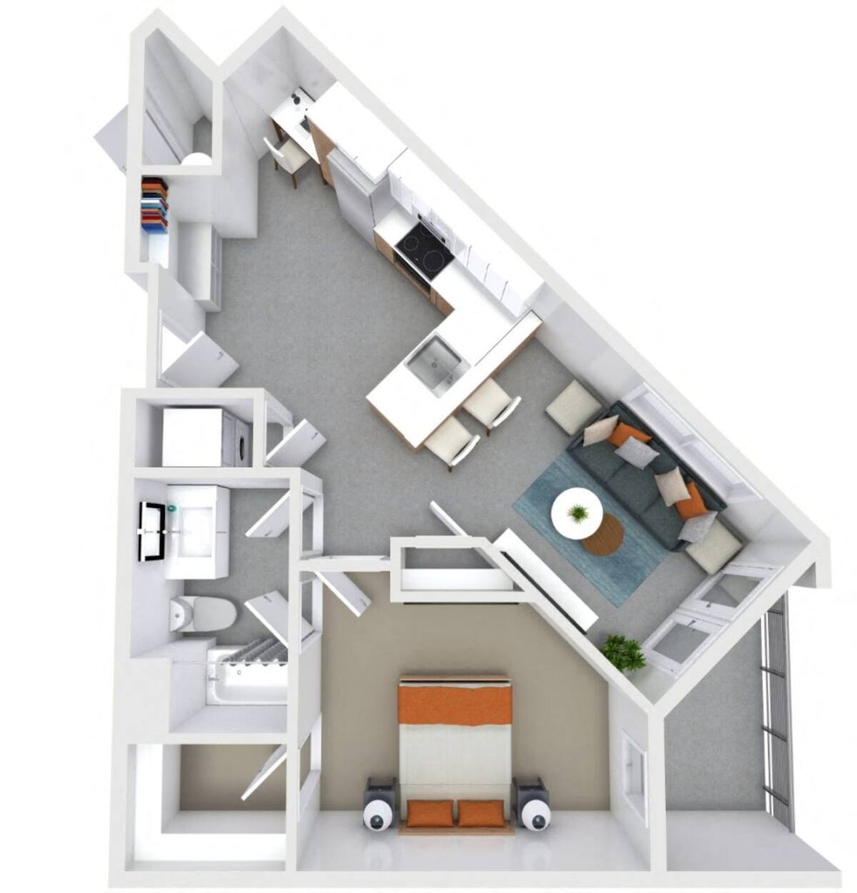 Floorplan diagram for A3, showing 1 bedroom