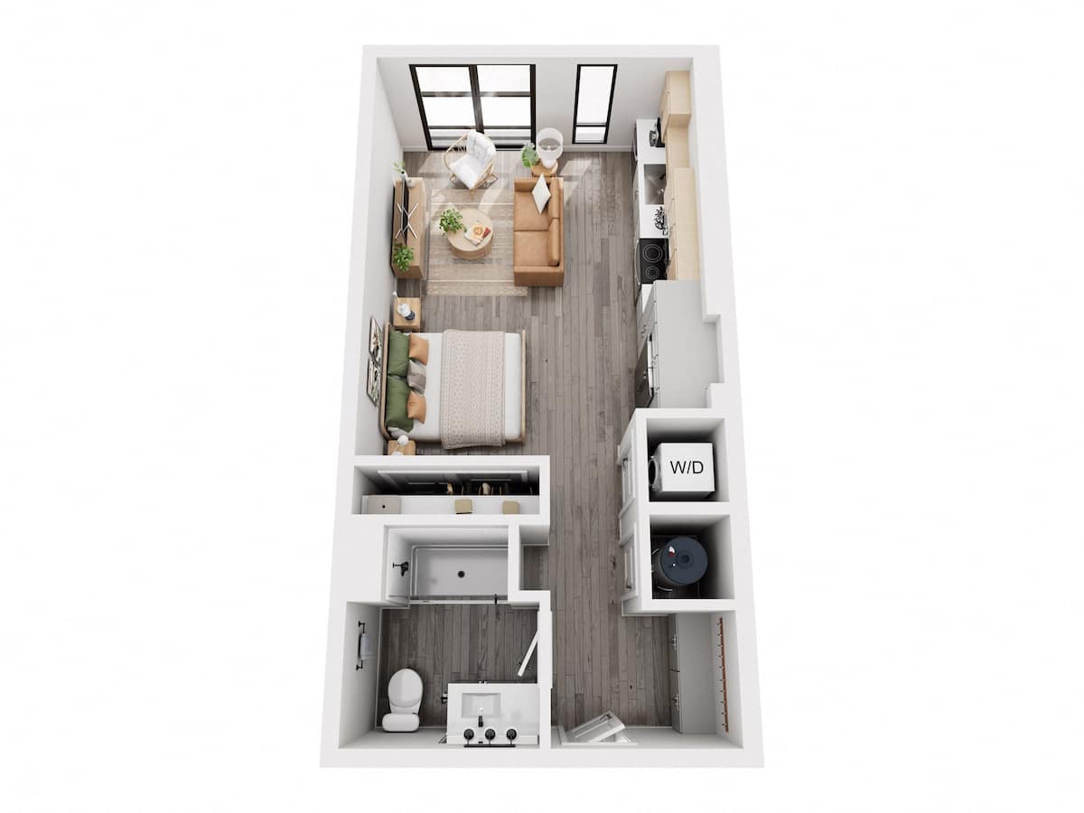 Floorplan diagram for S1, showing Studio