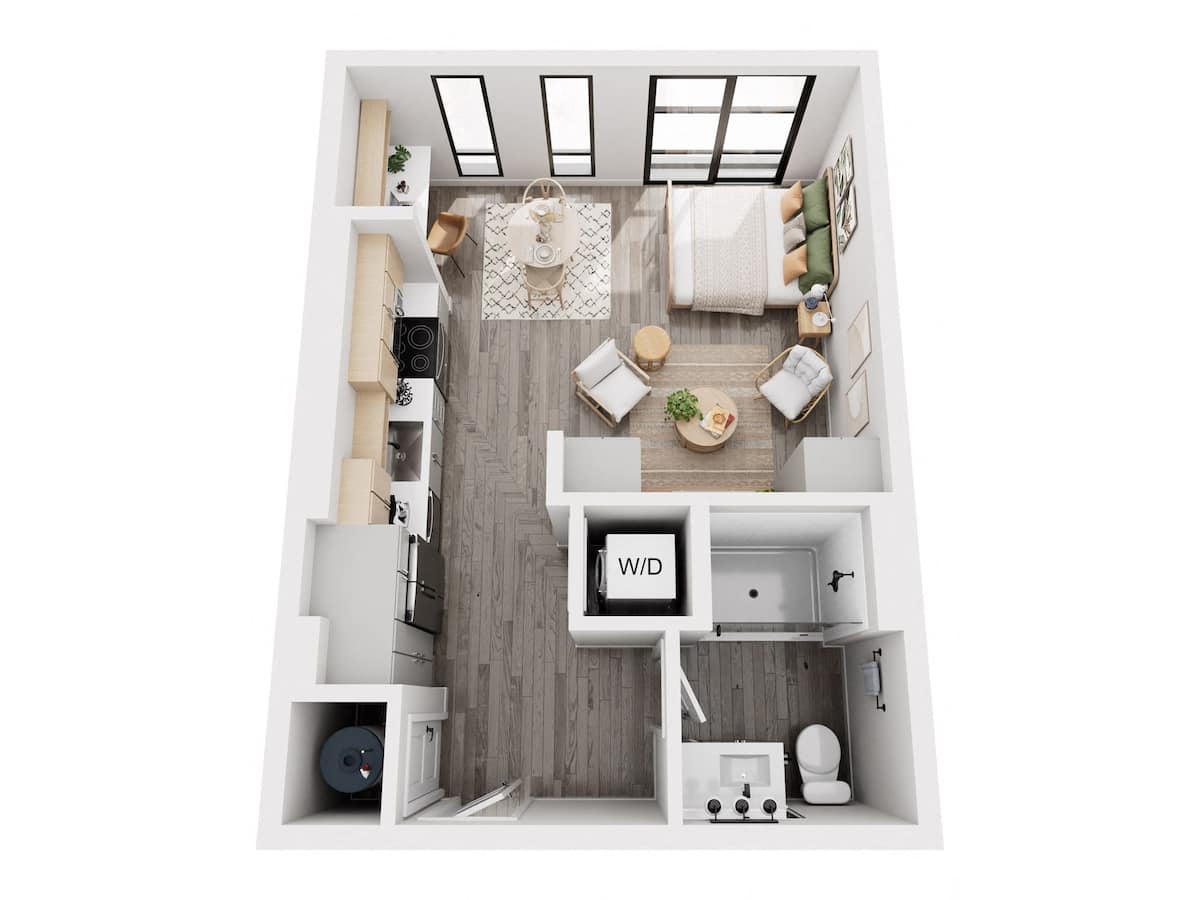 Floorplan diagram for S2, showing Studio