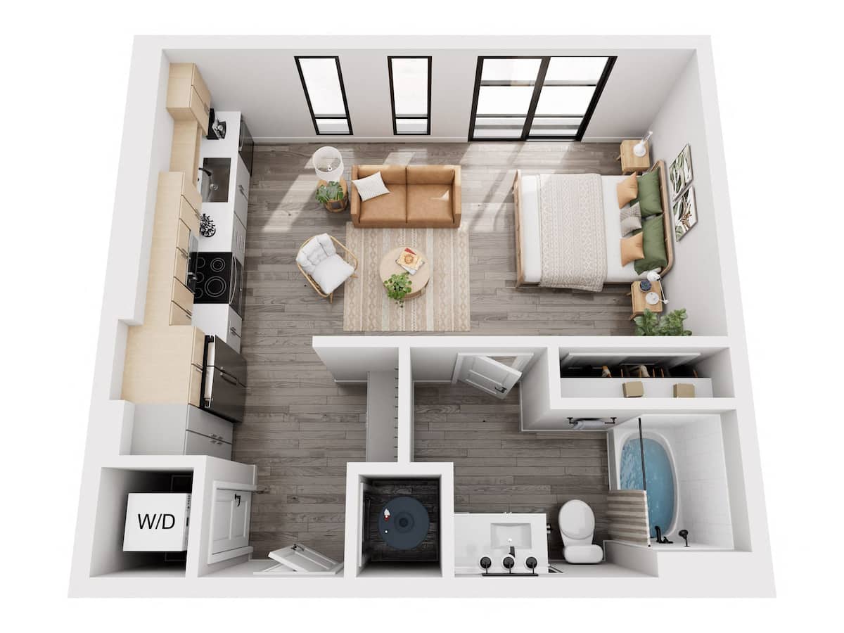 Floorplan diagram for S4, showing Studio