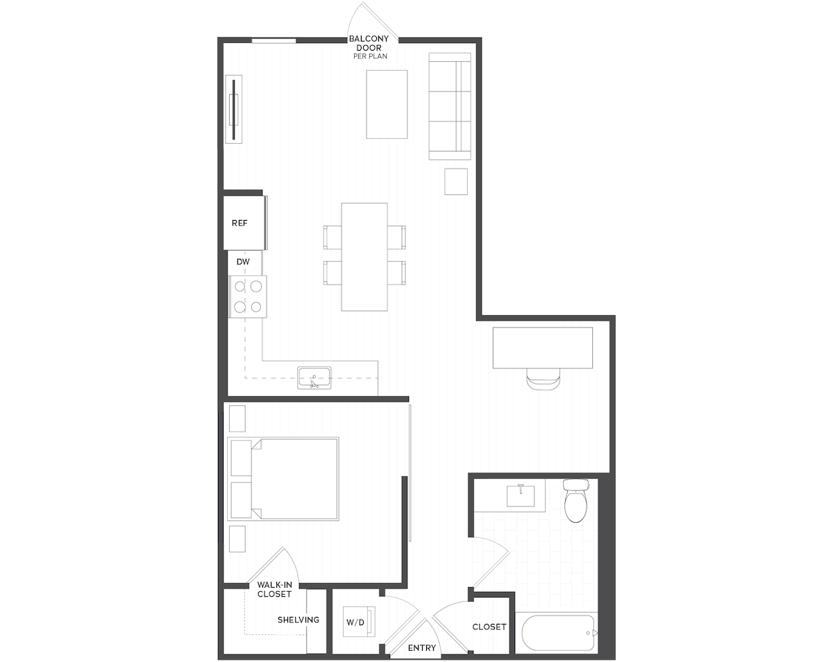 Plano de A5.1, que muestra 1 habitación
