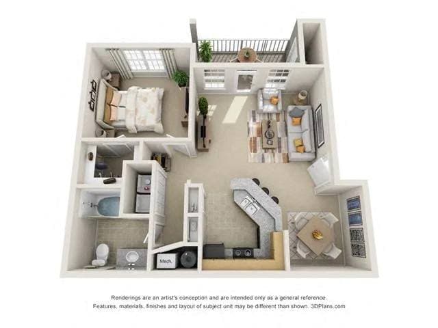 Floorplan diagram for A2, showing 1 bedroom